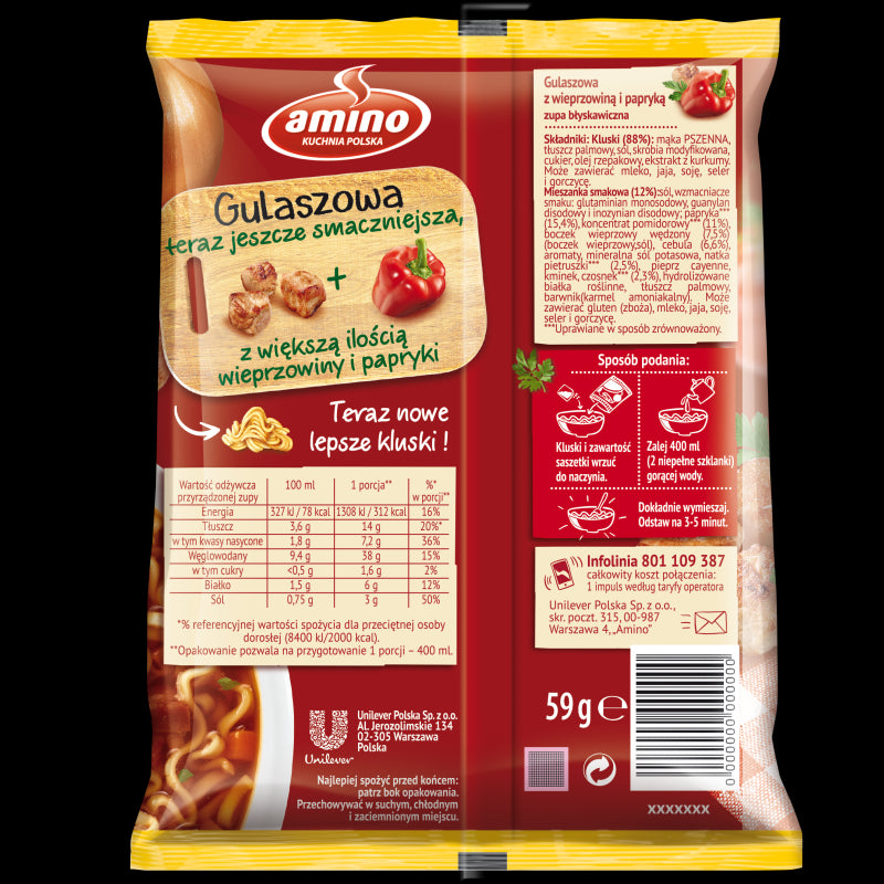 Amino Nudle Gulaszowa 59g