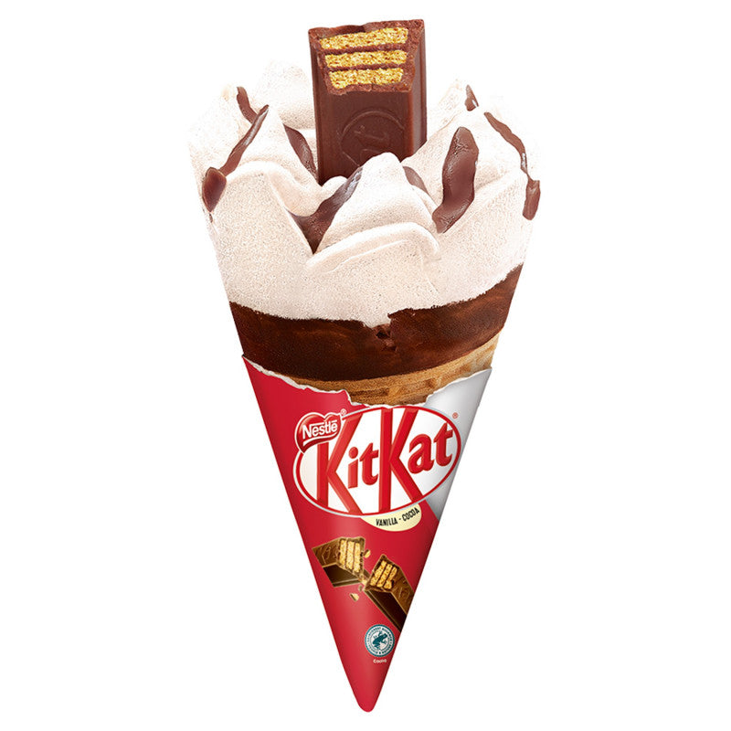 KitKat Lody waniliowe i lody kakaowe z sosem o smaku czekoladowym 110 ml