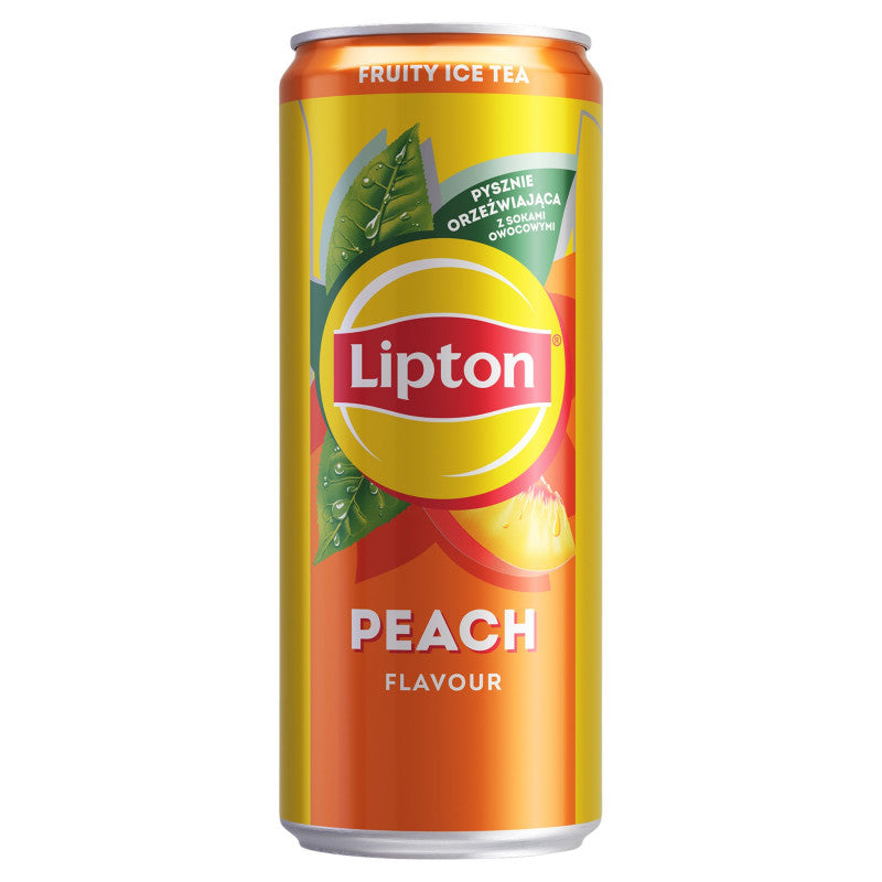 Lipton Ice Tea Peach Napój niegazowany o smaku brzoskwiniowym z ekstraktem czarnej herbaty 330 ml