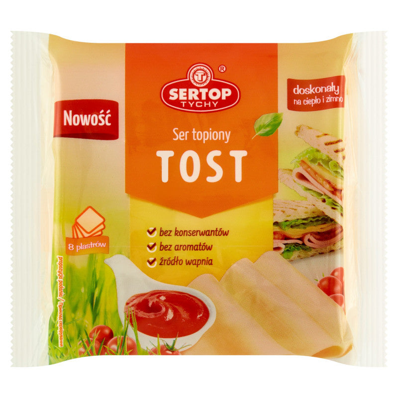 Sertop Tychy Ser topiony w plastrach tost 130 g (8 sztuk)