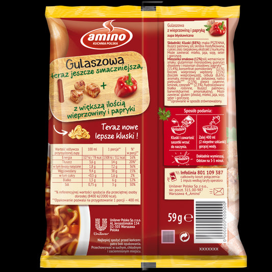 Amino Nudle Gulaszowa 59g