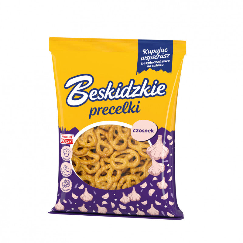 Beskidzkie Precelki z czosnkiem 120g