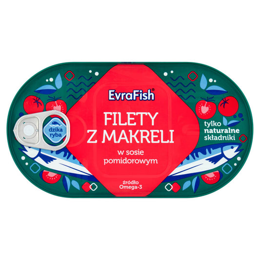 EvraFish Filety z makreli w sosie pomidorowym 170 g