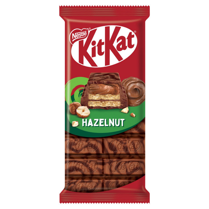 KitKat Hazelnut Czekoladowa tabliczka w mlecznej czekoladzie z nadzieniem orzechowym 99 g