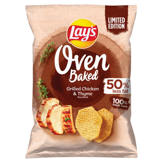 Lay's Oven Baked Pieczone formowane chipsy ziemniaczane o smaku grillowanego kurczaka 110 g